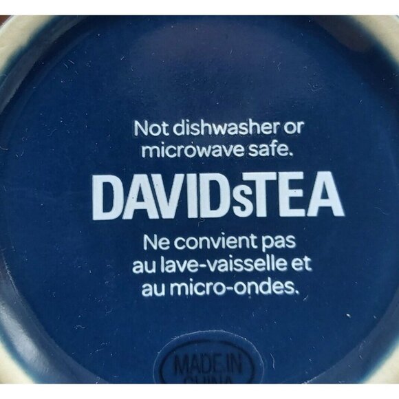 Davids Tea The Perfect Mug Including Lid and Infuser Blue Gold Yellow Starburst - Picture 9 of 9